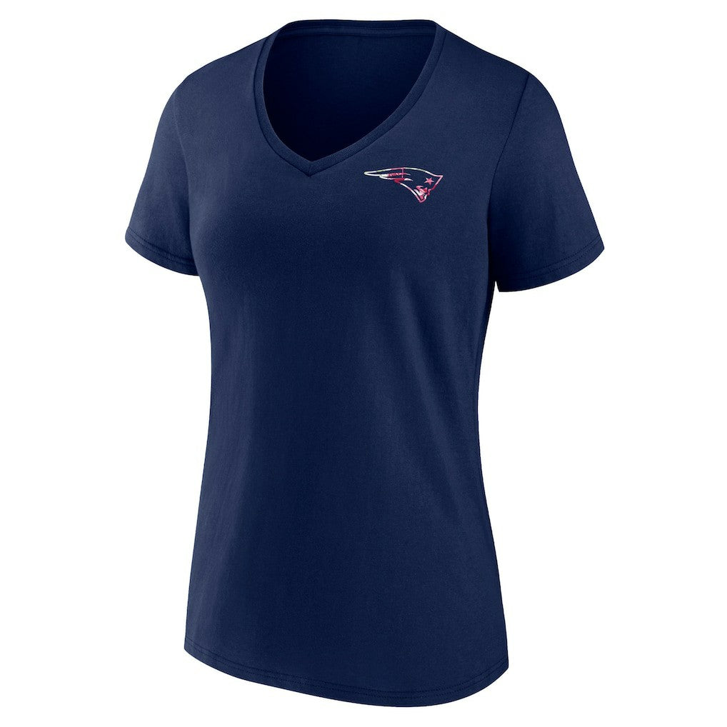 New England Patriots Women's Plus Size Mother's Day #1 Mom V-Neck T-Shirt - Navy - Fanatics