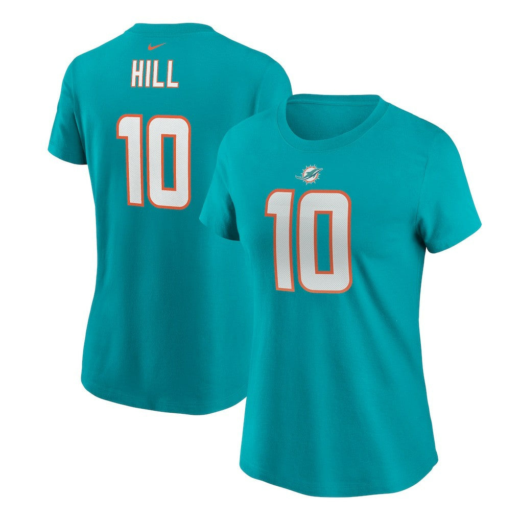 Tyreek Hill Miami Dolphins Women's Player Name & Number T-Shirt - Aqua - Nike