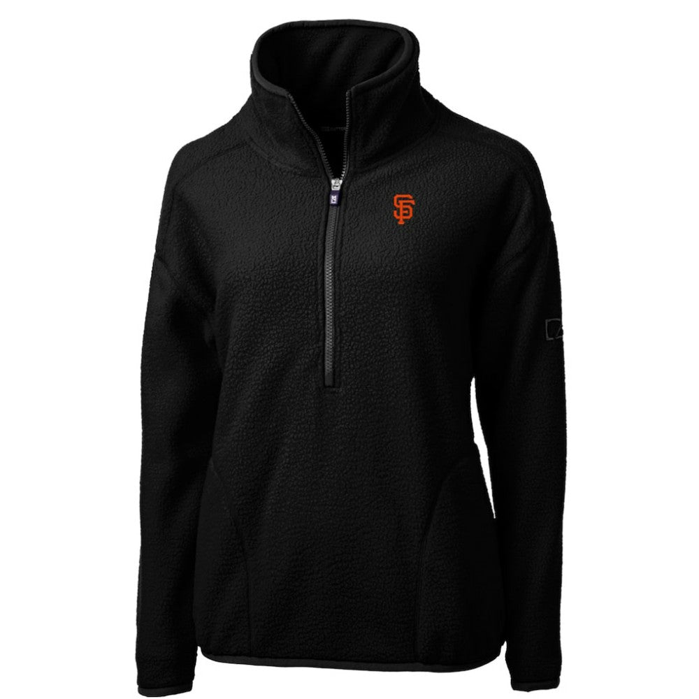 San Francisco Giants Cutter & Buck Women's Cascade Eco Sherpa Fleece Quarter-Zip Pullover Jacket Outlet
