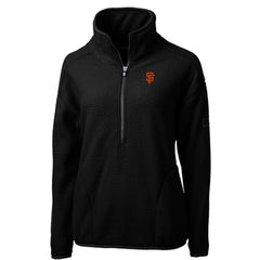 San Francisco Giants Cutter & Buck Women's Cascade Eco Sherpa Fleece Quarter-Zip Pullover Jacket Outlet