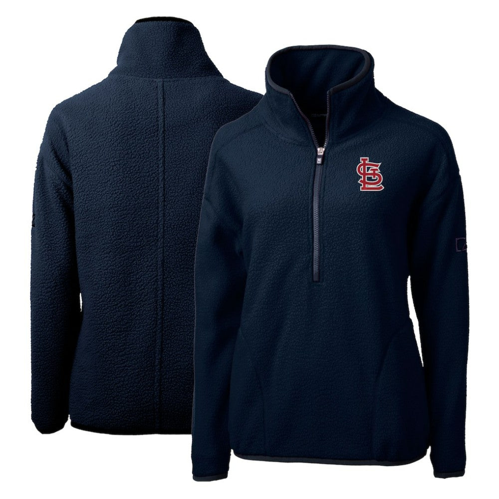 St. Louis Cardinals Cutter & Buck Women's Cascade Eco Sherpa Fleece Quarter-Zip Pullover Jacket Discount
