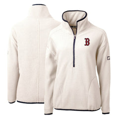 Boston Red Sox Cutter & Buck Women's Cascade Eco Sherpa Fleece Quarter-Zip Pullover Jacket Online