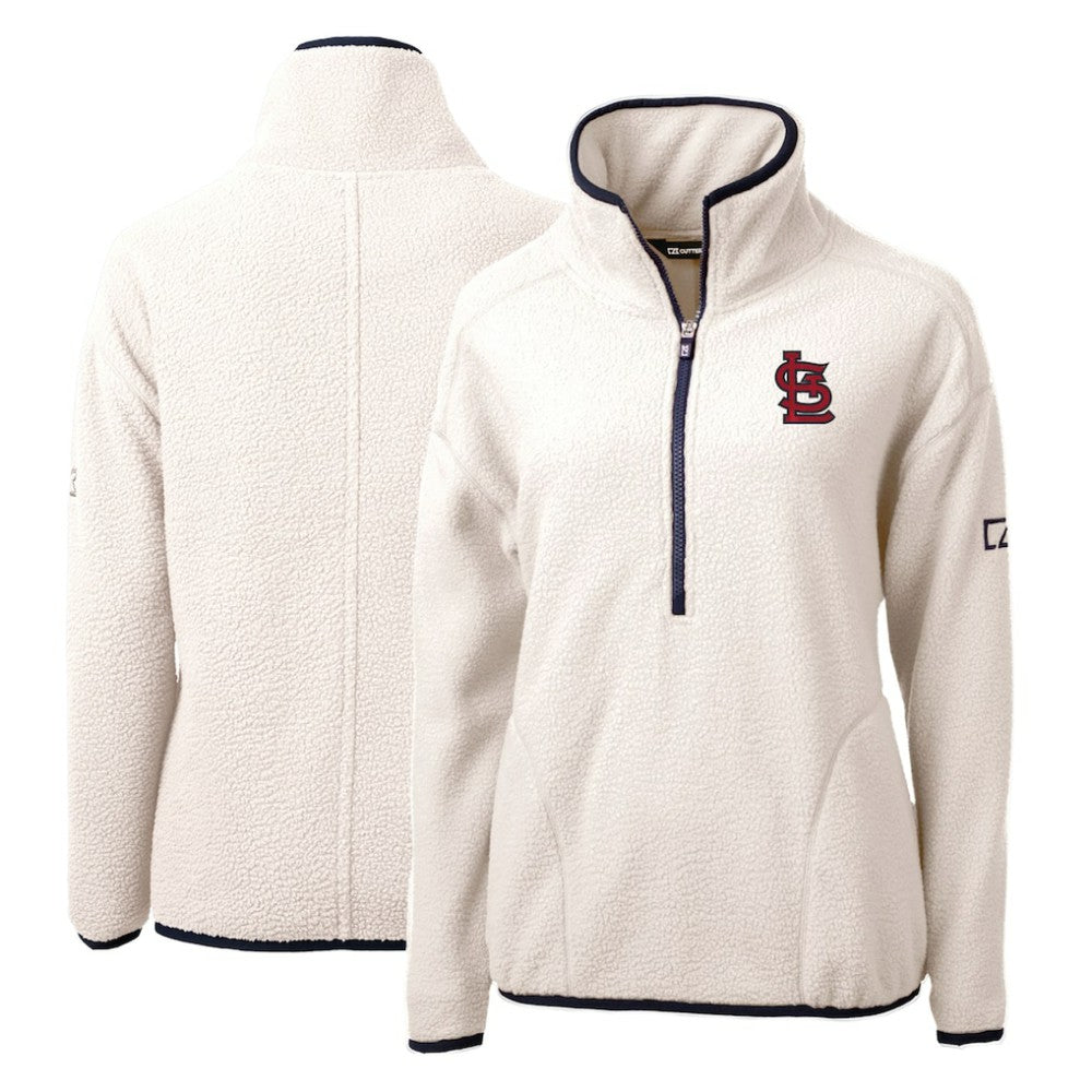 St. Louis Cardinals Cutter & Buck Women's Cascade Eco Sherpa Fleece Quarter-Zip Pullover Jacket Discount