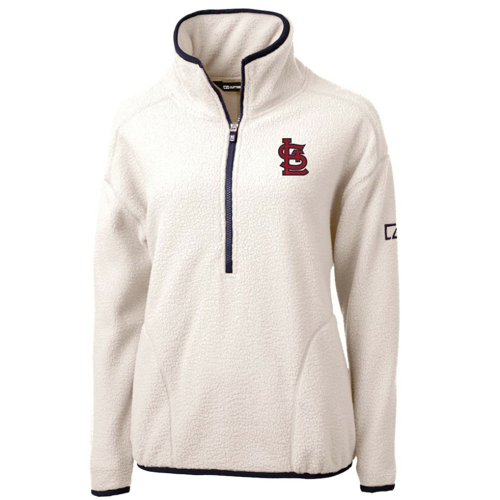 St. Louis Cardinals Cutter & Buck Women's Cascade Eco Sherpa Fleece Quarter-Zip Pullover Jacket Discount