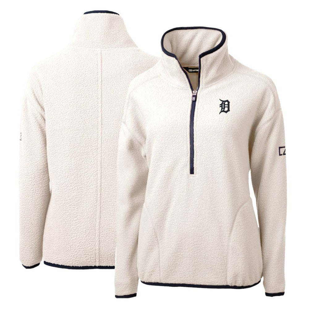Detroit Tigers Cutter & Buck Women's Cascade Eco Sherpa Fleece Quarter-Zip Pullover Jacket Online