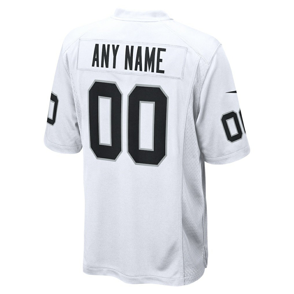 Las Vegas Raiders Youth Team Custom Game Jersey - White - Nike