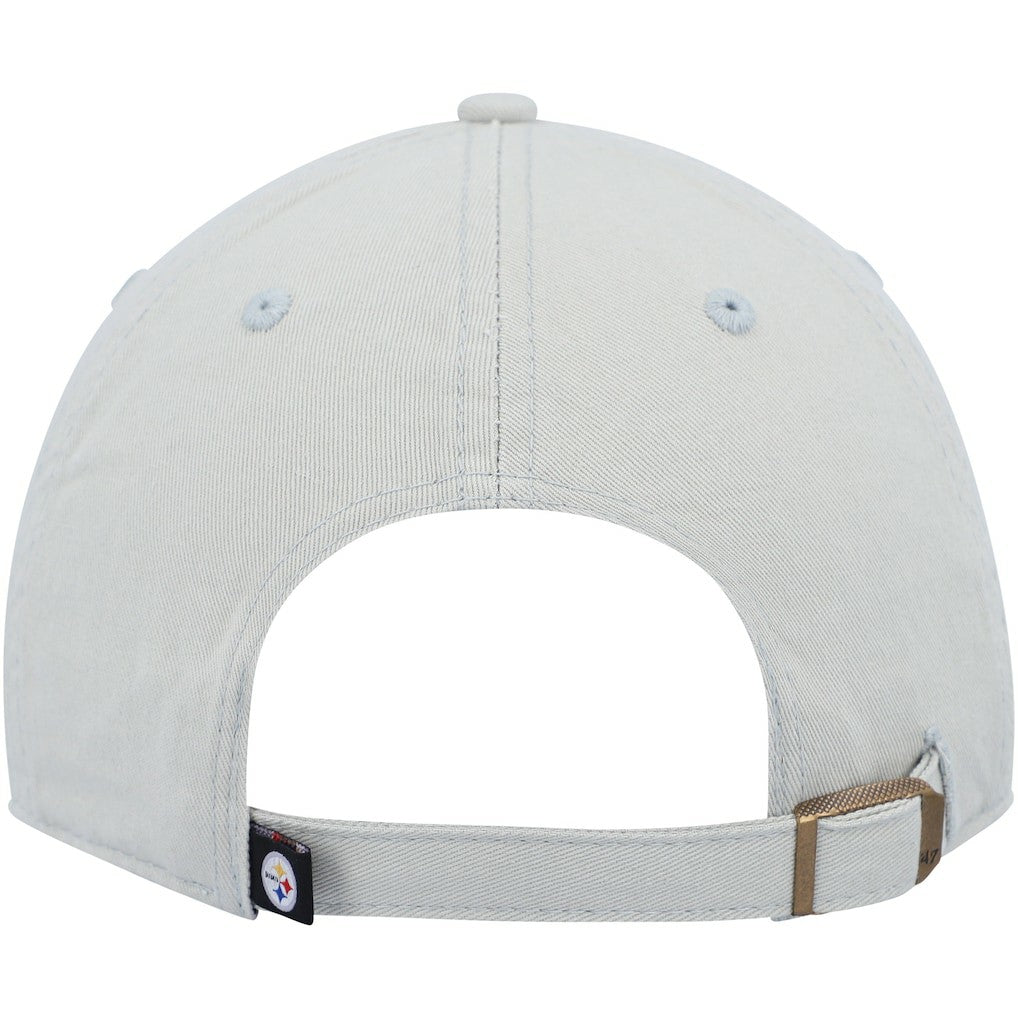 Pittsburgh Steelers '47 Clean Up Adjustable Hat - Gray - 47 brand