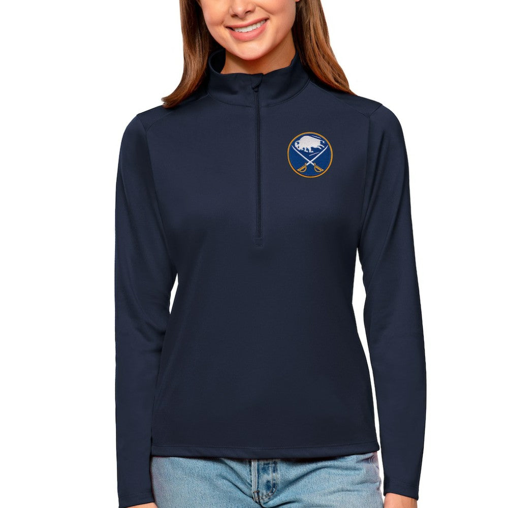 Buffalo Sabres Antigua Women's Tribute Quarter-Zip Pullover Top - Navy | NHL on sale
