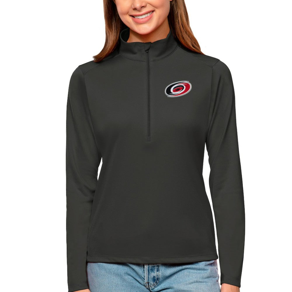 Carolina Hurricanes Antigua Women's Tribute Quarter-Zip Pullover Top - Charcoal | NHL sale