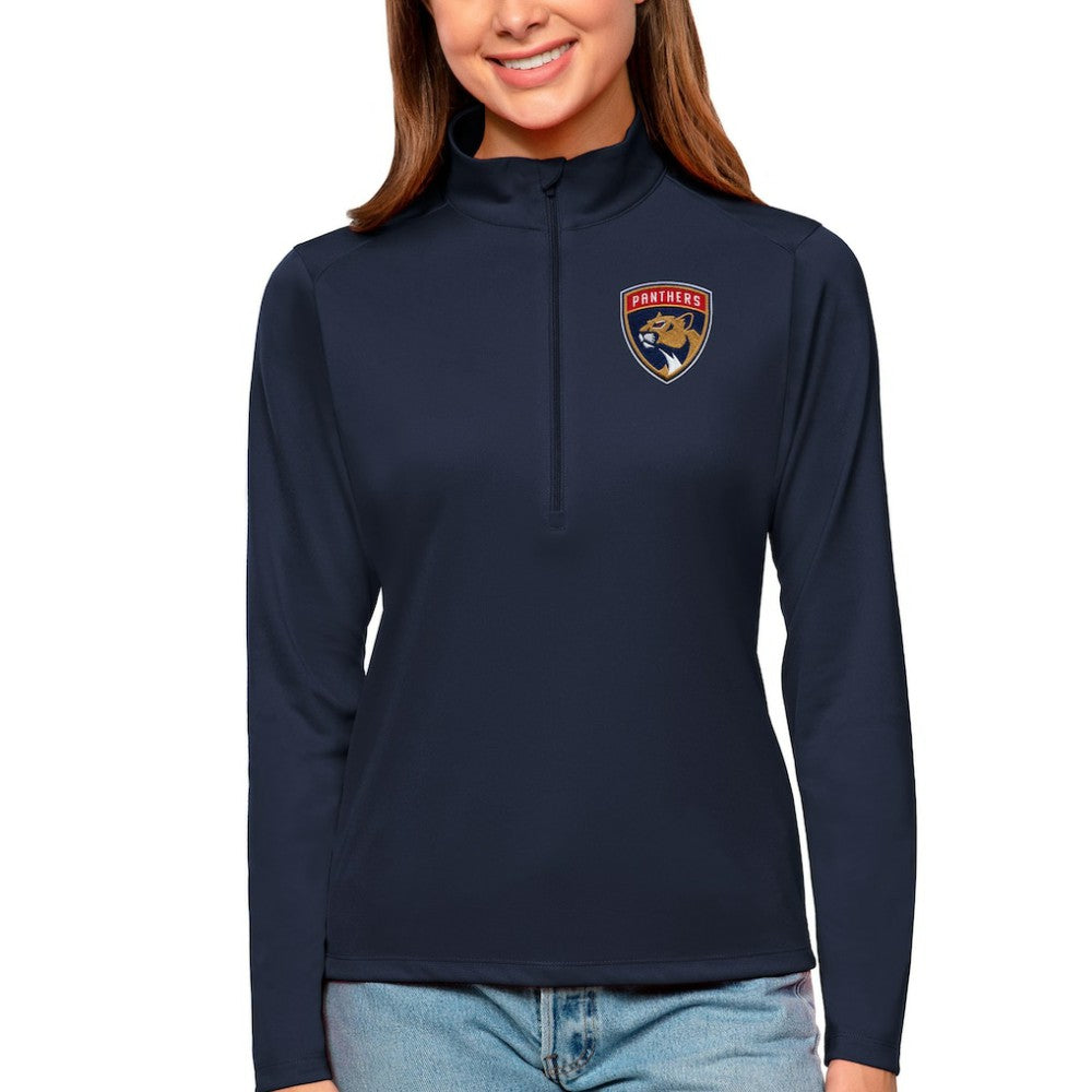 Florida Panthers Antigua Women's Tribute Quarter-Zip Pullover Top - Navy | NHL on sale