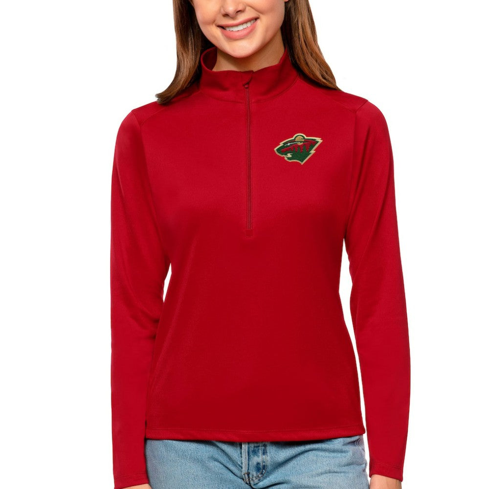 Minnesota Wild Antigua Women's Tribute Quarter-Zip Pullover Top - Red | NHL sale