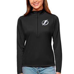 Tampa Bay Lightning Antigua Women's Tribute Quarter-Zip Pullover Top - Black | NHL Clearance