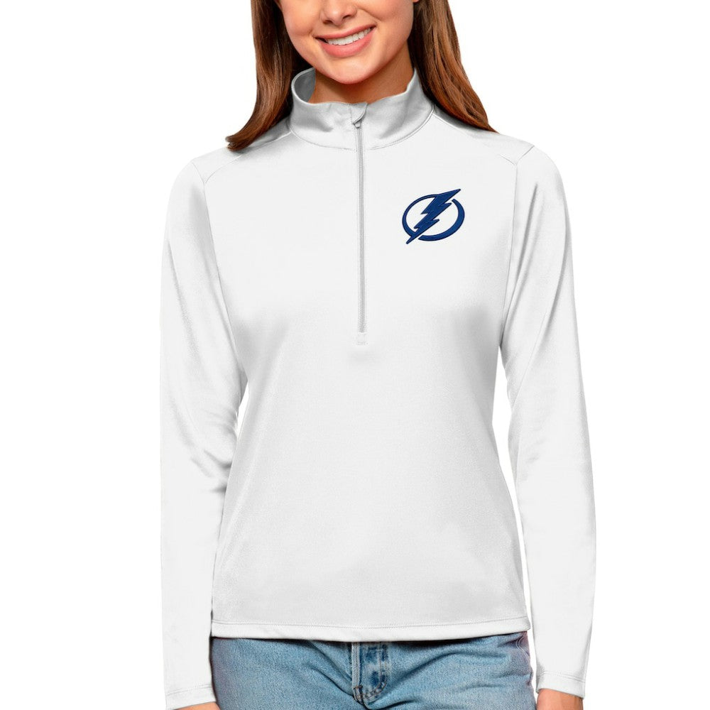 Tampa Bay Lightning Antigua Women's Tribute Quarter-Zip Pullover Top - White | NHL online