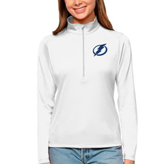 Tampa Bay Lightning Antigua Women's Tribute Quarter-Zip Pullover Top - White | NHL online