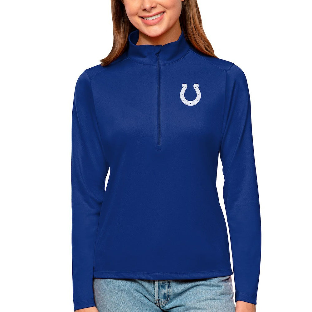Indianapolis Colts Antigua Women's Tribute Half-Zip Top - Royal - NFL