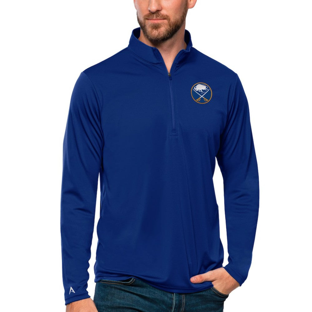 Buffalo Sabres Antigua Tribute Quarter-Zip Pullover Top - Royal | NHL on sale