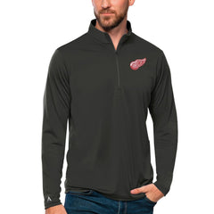 Detroit Red Wings Antigua Tribute Quarter-Zip Pullover Top - Charcoal | NHL online
