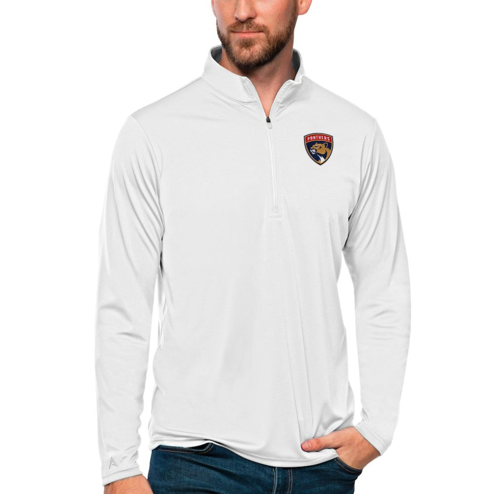 Florida Panthers Antigua Tribute Quarter-Zip Pullover Top - White | NHL Clearance