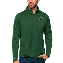Minnesota Wild Antigua Tribute Quarter-Zip Pullover Top - Green | NHL on sale