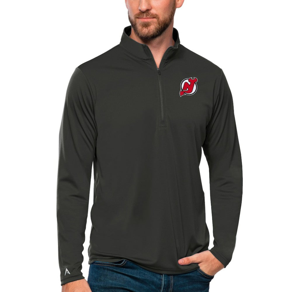 New Jersey Devils Antigua Tribute Quarter-Zip Pullover Top - Charcoal | NHL near me