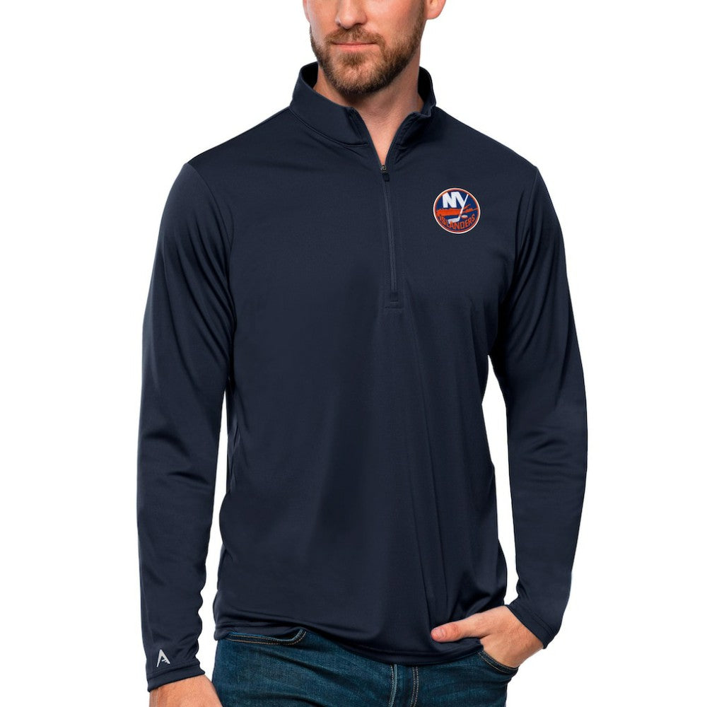 New York Islanders Antigua Tribute Quarter-Zip Pullover Top - Navy | NHL Clearance