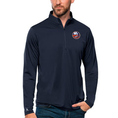 New York Islanders Antigua Tribute Quarter-Zip Pullover Top - Navy | NHL Clearance