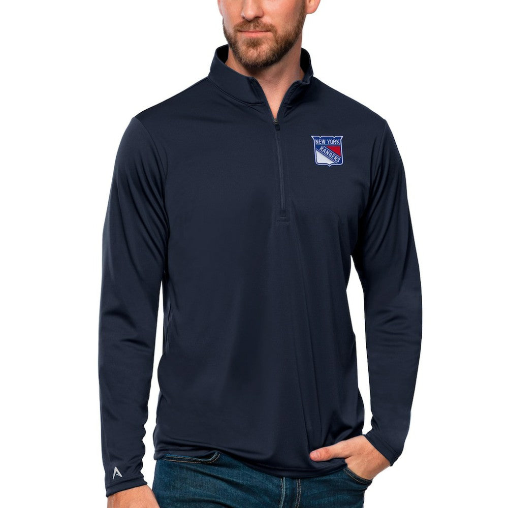 New York Rangers Antigua Tribute Quarter-Zip Pullover Top - Navy | NHL near me