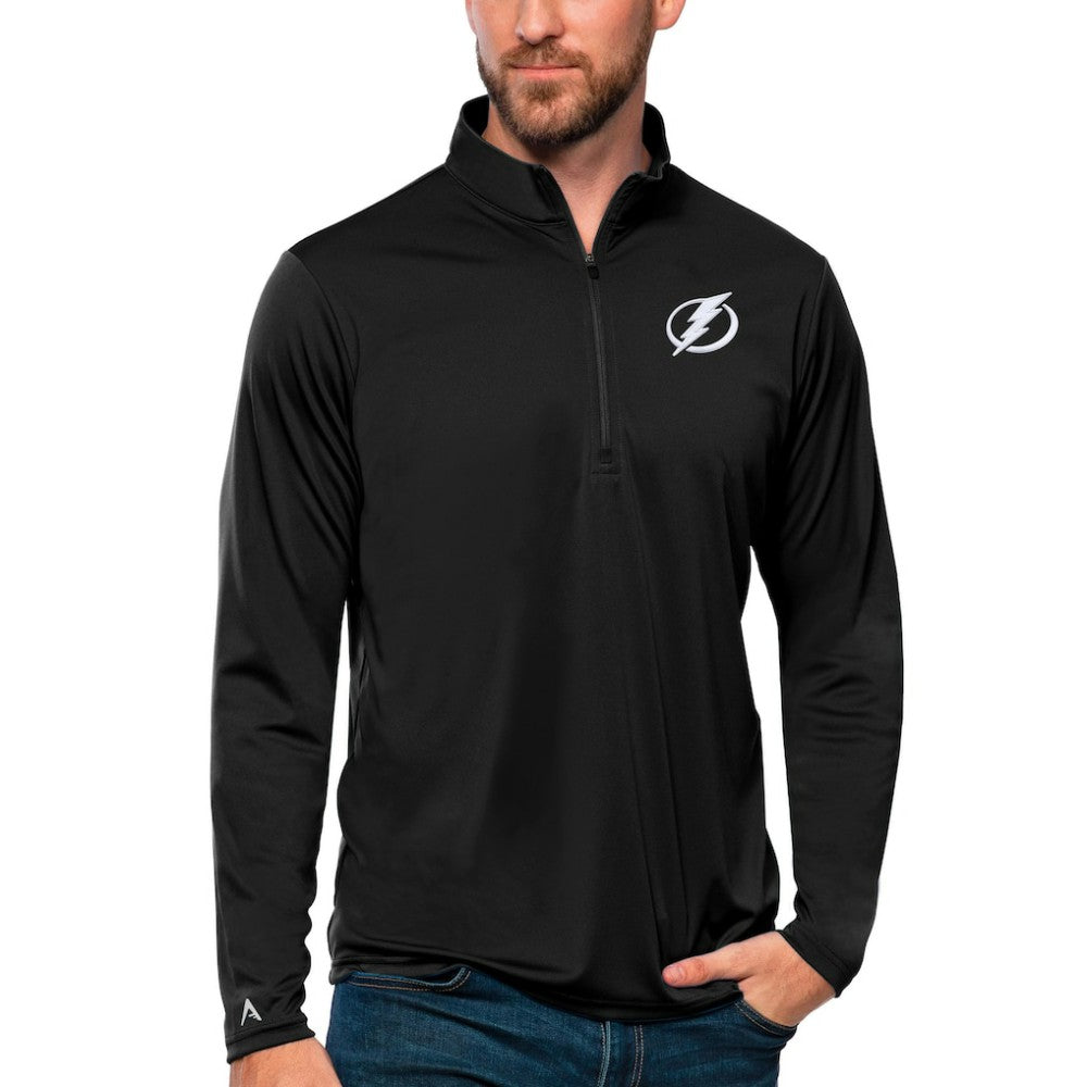 Tampa Bay Lightning Antigua Tribute Quarter-Zip Pullover Top - Black | NHL online