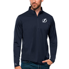 Tampa Bay Lightning Antigua Tribute Quarter-Zip Pullover Top - Navy | NHL on sale