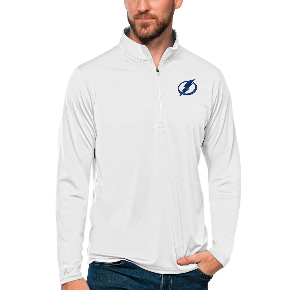 Tampa Bay Lightning Antigua Tribute Quarter-Zip Pullover Top - White | NHL on sale