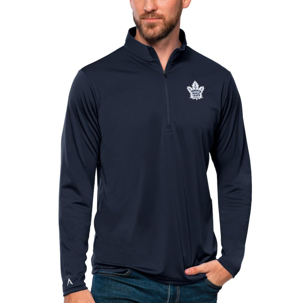Toronto Maple Leafs Antigua Tribute Quarter-Zip Pullover Top - Navy | NHL online