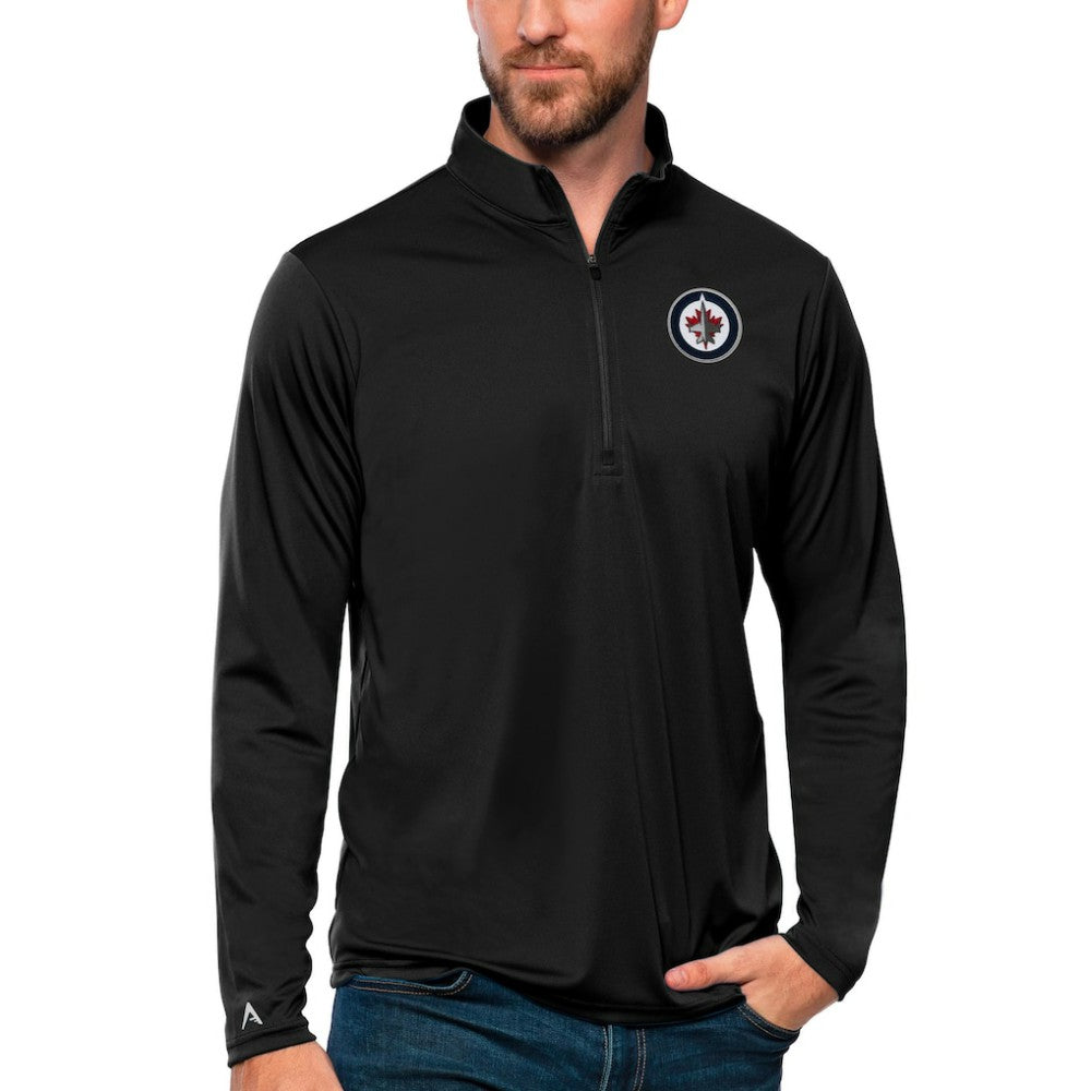 Winnipeg Jets Antigua Tribute Quarter-Zip Pullover Top - Black | NHL online