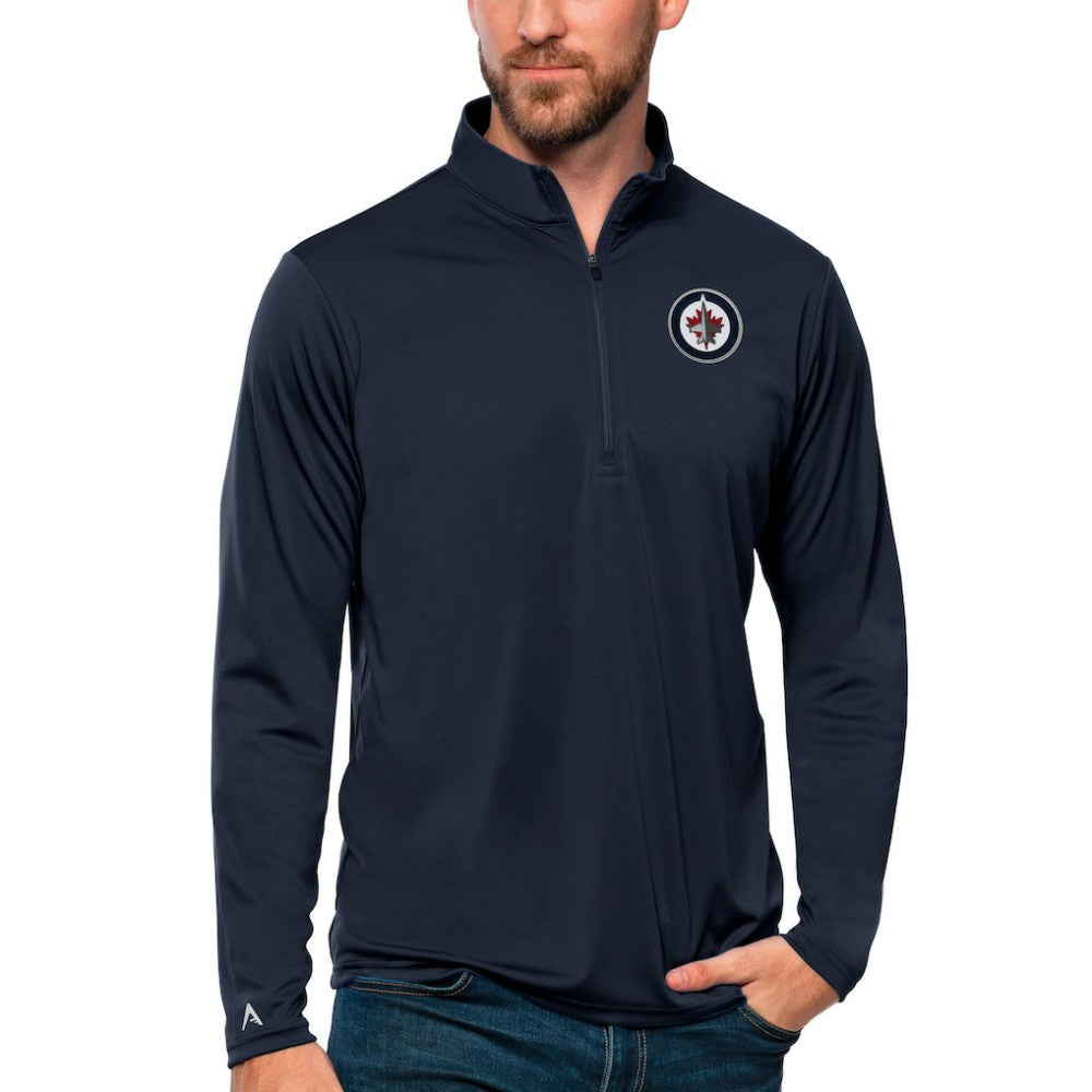 Winnipeg Jets Antigua Tribute Quarter-Zip Pullover Top - Navy | NHL discount