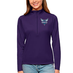 Charlotte Hornets Antigua Women's Tribute Half-Zip Top Purple