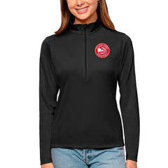 Atlanta Hawks Antigua Women's Tribute Half-Zip Top Black