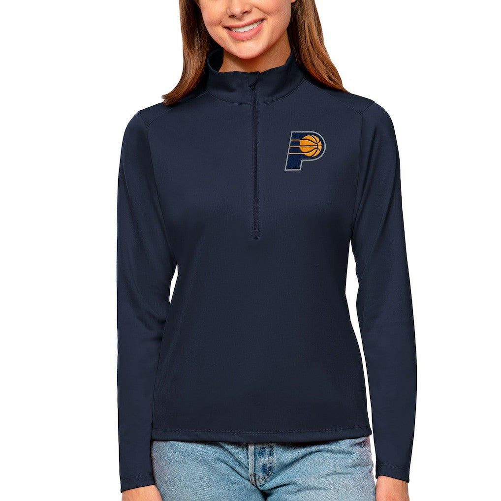 Indiana Pacers Antigua Women's Tribute Half-Zip Top Navy
