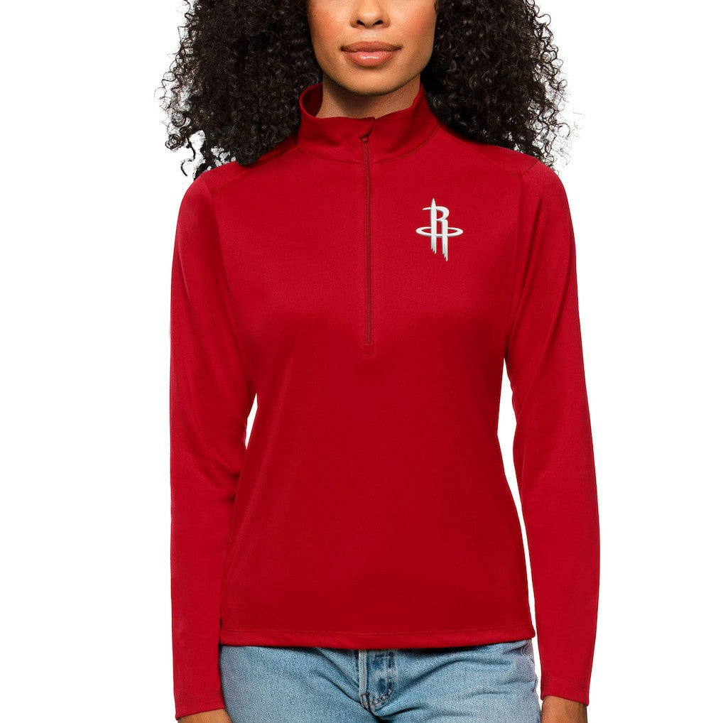 Houston Rockets Antigua Women's Tribute Half-Zip Top Red