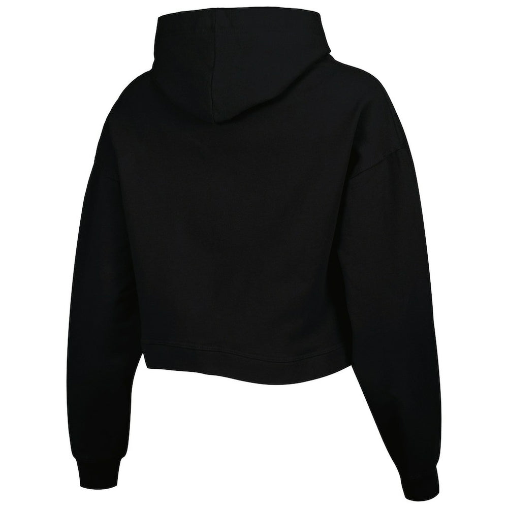 Chicago Bulls Lusso Women's Layla World Tour Cropped Pullover Hoodie Black
