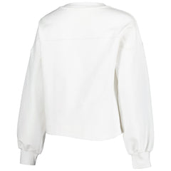 Brooklyn Nets Lusso Women's Lola Ball and Chain Pullover Sweatshirt White