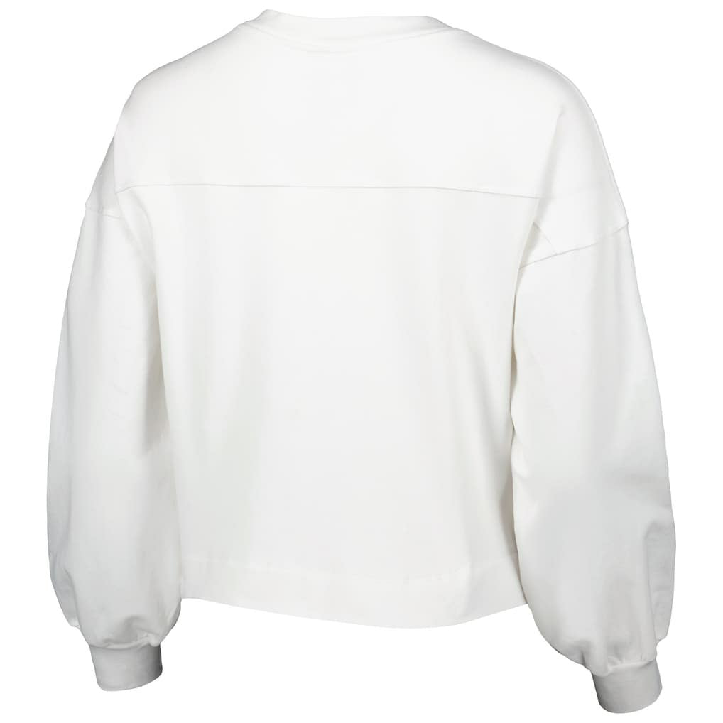 Golden State Warriors Lusso Women's Lola Ball and Chain Pullover Sweatshirt White
