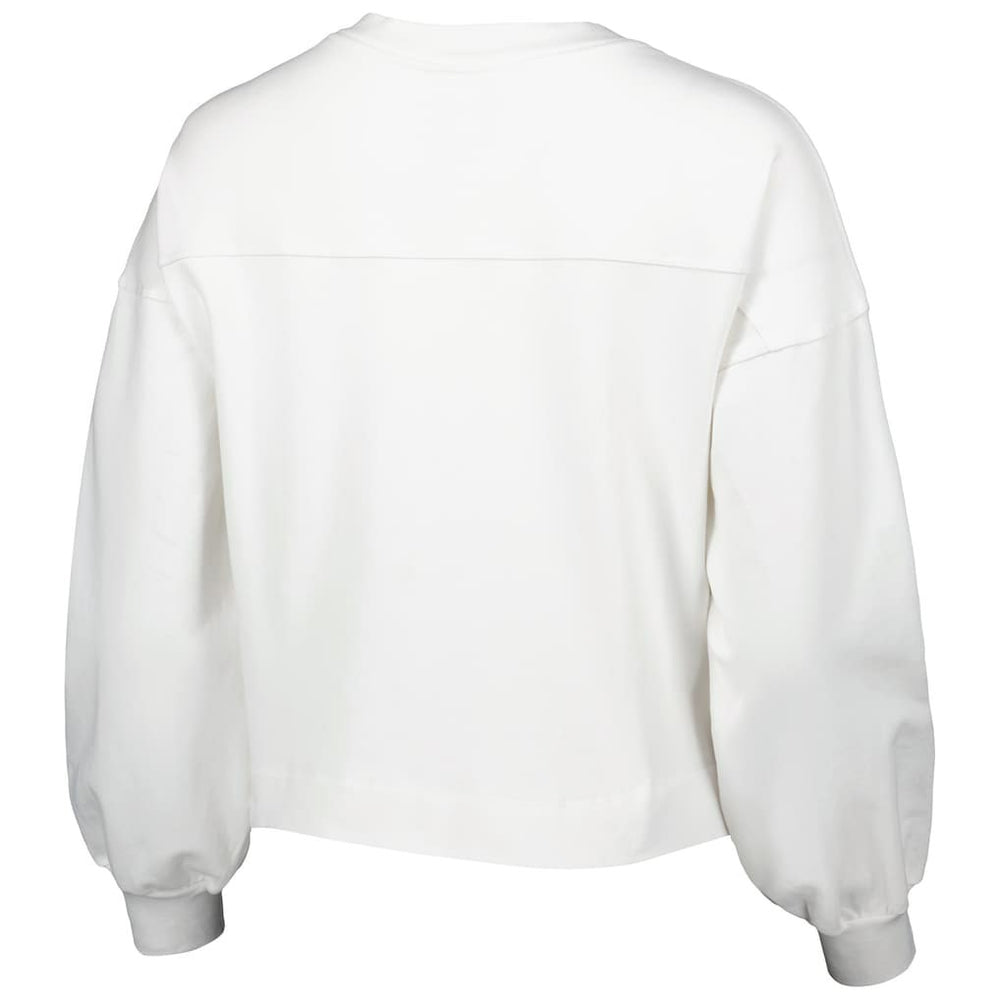Golden State Warriors Lusso Women's Lola Ball and Chain Pullover Sweatshirt White