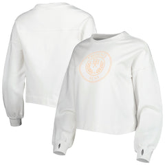 Phoenix Suns Lusso Women's Lola Ball and Chain Pullover Sweatshirt White
