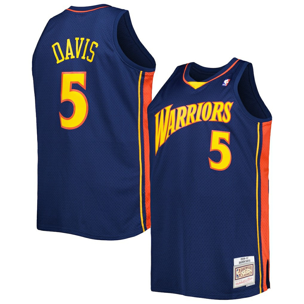 Mitchell & Ness Baron Davis Golden State Warriors Big & Tall Hardwood Classics 2006/07 Swingman Jersey Navy