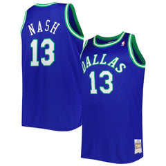 Mitchell & Ness Steve Nash Dallas Mavericks Big & Tall Hardwood Classics 1998/99 Swingman Jersey Blue