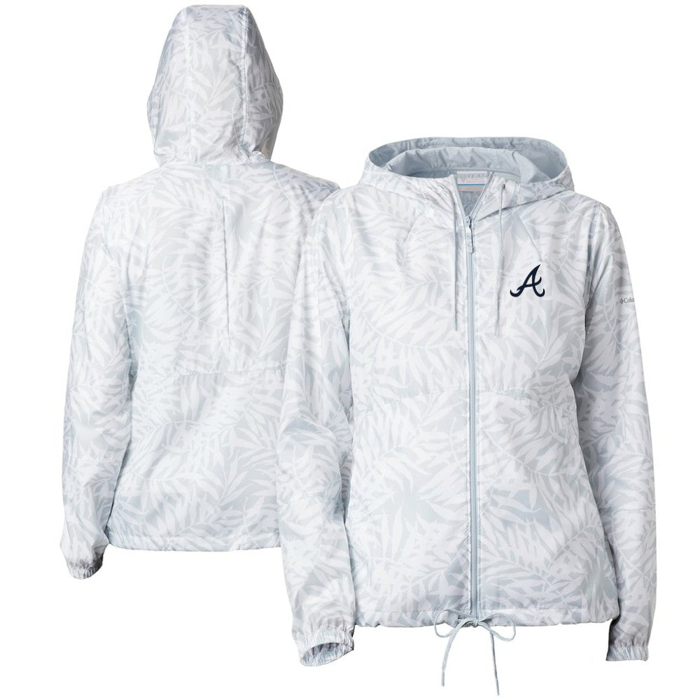 Atlanta Braves Columbia Women's Flash Forward Full-Zip Windbreaker Jacket for sale