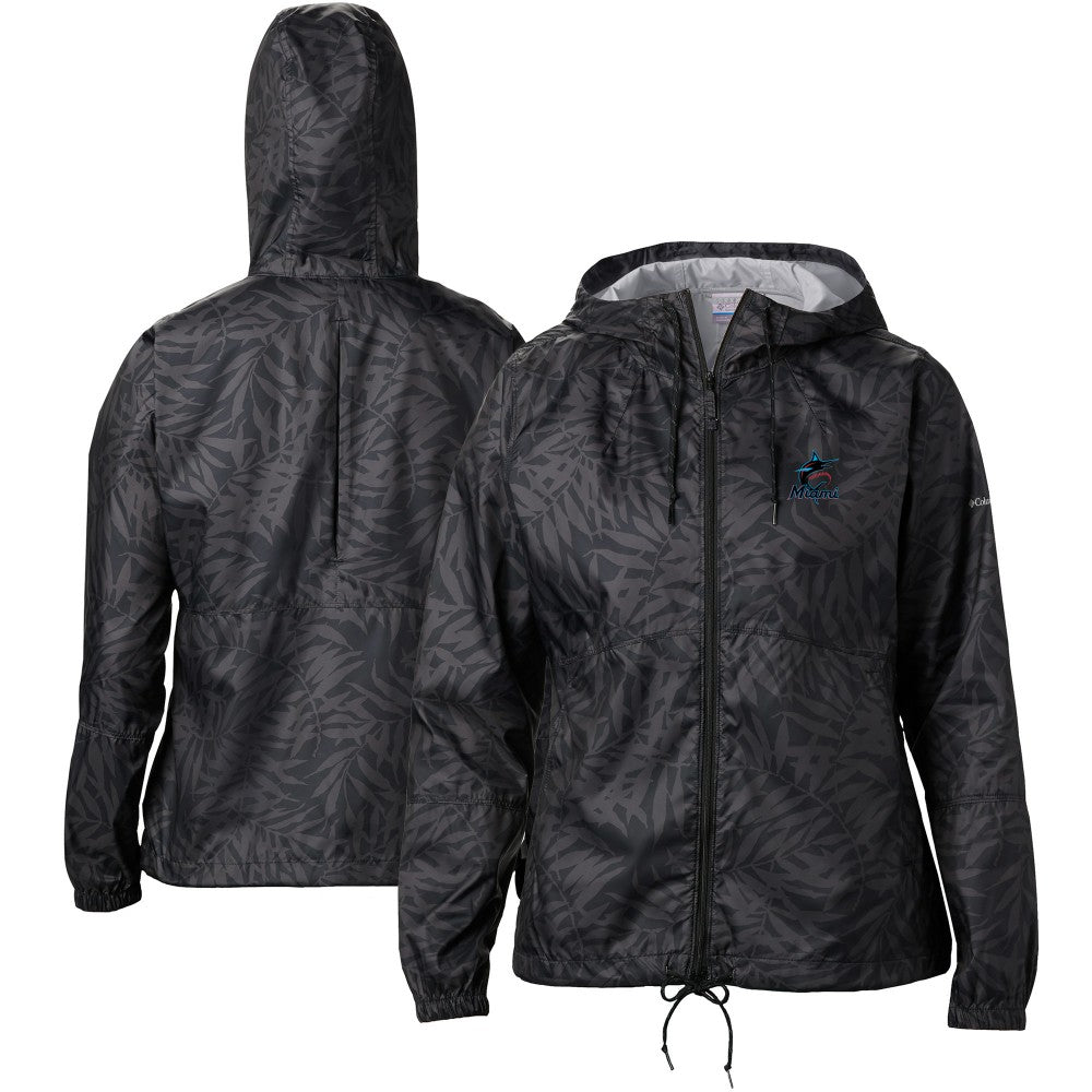 Miami Marlins Columbia Women's Flash Forward Full-Zip Windbreaker Jacket Near Me