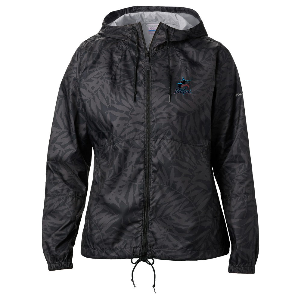 Miami Marlins Columbia Women's Flash Forward Full-Zip Windbreaker Jacket Near Me