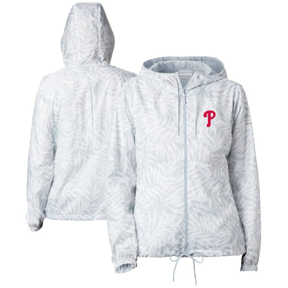 Philadelphia Phillies Columbia Women's Flash Forward Full-Zip Windbreaker Jacket for sale