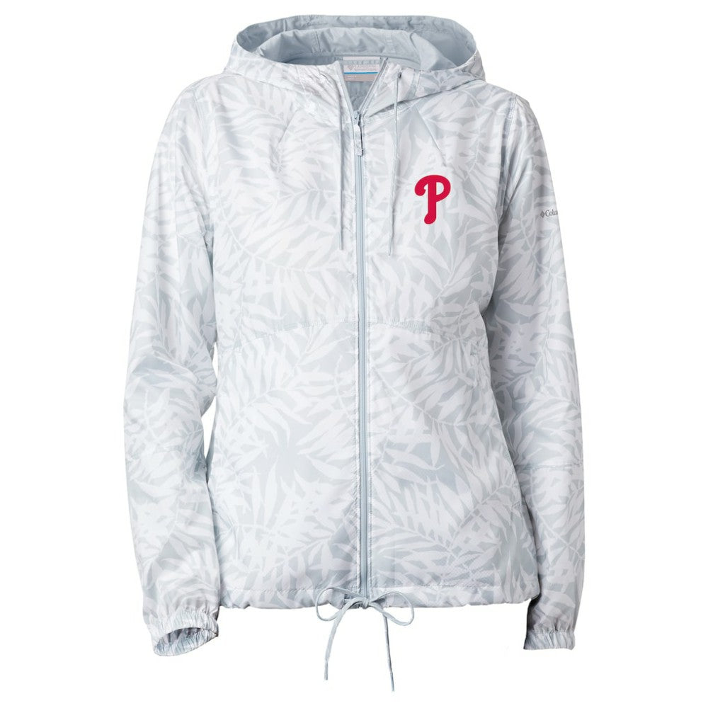 Philadelphia Phillies Columbia Women's Flash Forward Full-Zip Windbreaker Jacket for sale