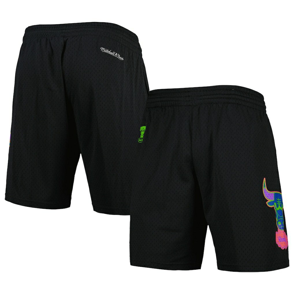 Mitchell & Ness Chicago Bulls Hardwood Classics Color Bomb Energy Shorts Black